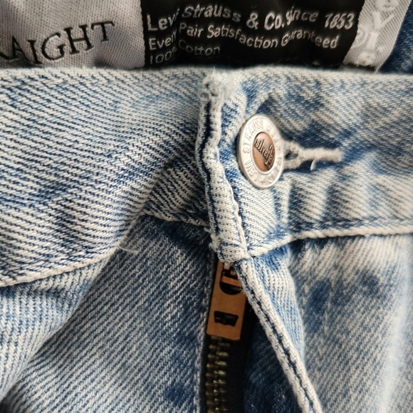 Levi's SilverTab Straight Distressed Denim Jeans Men's 36x34 Country Western - Picture 5 of 11